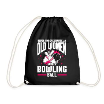 Bowling Ball Bowler - Turnbeutel - Schwarz - Vorne