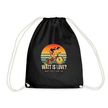 Rad Spruch: Watt is love? Baby don't hurt me. - Drawstring Bag - black - Front