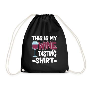 Wine Tasting Funny Wine Lover - Turnbeutel - Schwarz - Vorne