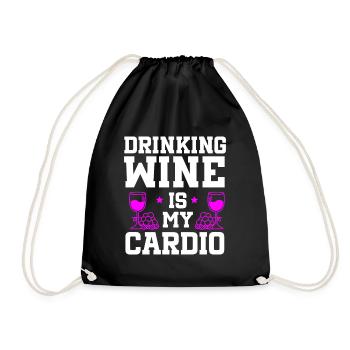 Wine Tasting Funny Wine Lover - Turnbeutel - Schwarz - Vorne
