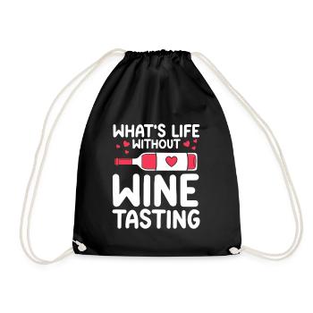 Wine Tasting Funny Wine Lover - Turnbeutel - Schwarz - Vorne