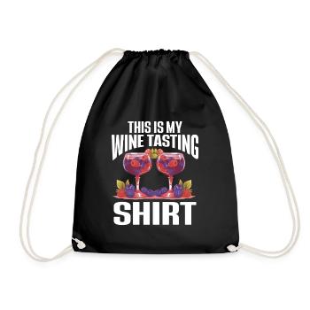 Wine Tasting Funny Wine Lover - Turnbeutel - Schwarz - Vorne