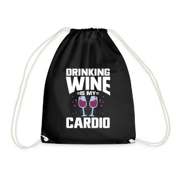 Wine Tasting Funny Wine Lover - Turnbeutel - Schwarz - Vorne