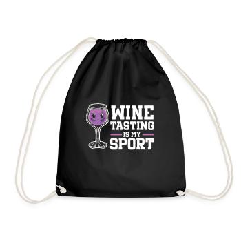 Wine Tasting Funny Wine Lover - Turnbeutel - Schwarz - Vorne