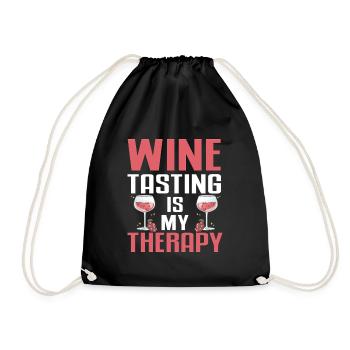 Wine Tasting Funny Wine Lover - Turnbeutel - Schwarz - Vorne