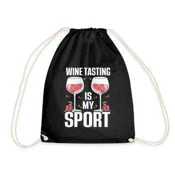 Wine Tasting Funny Wine Lover - Turnbeutel - Schwarz - Vorne