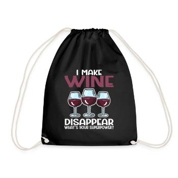 Wine Tasting Funny Wine Lover - Turnbeutel - Schwarz - Vorne