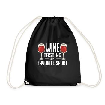 Wine Tasting Funny Wine Lover - Turnbeutel - Schwarz - Vorne