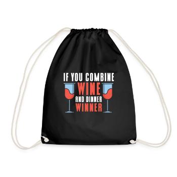 Wine Tasting Funny Wine Lover - Turnbeutel - Schwarz - Vorne