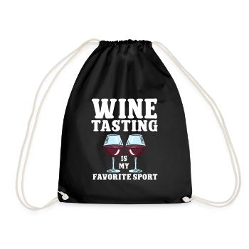 Wine Tasting Funny Wine Lover - Turnbeutel - Schwarz - Vorne