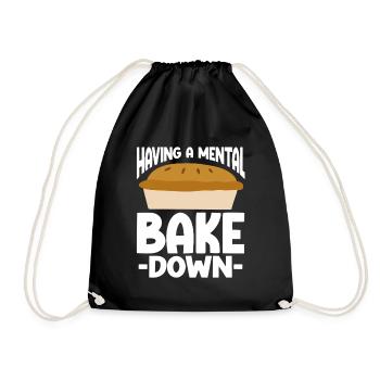 Baking Bakery Baker - Drawstring Bag - black - Front