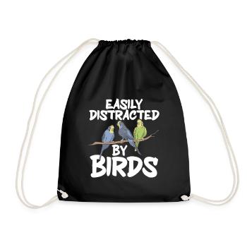 Bird Watching Cute Bird Lover - Drawstring Bag - black - Front