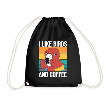 Bird Watching Cute Bird Lover - Drawstring Bag - black - Front
