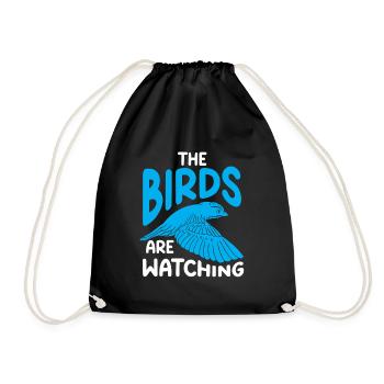 Bird Watching Cute Bird Lover - Drawstring Bag - black - Front