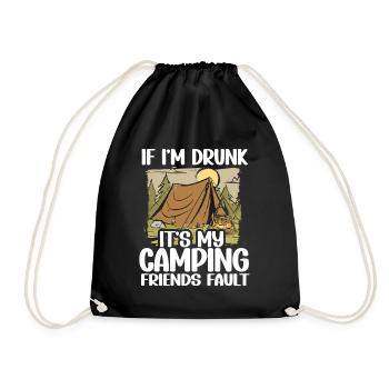 Camping Campfire Camper - Turnbeutel - Schwarz - Vorne