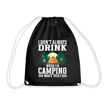 Camping Campfire Camper - Turnbeutel - Schwarz - Vorne