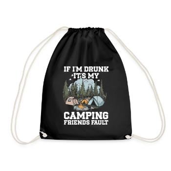 Camping Campfire Camper - Turnbeutel - Schwarz - Vorne