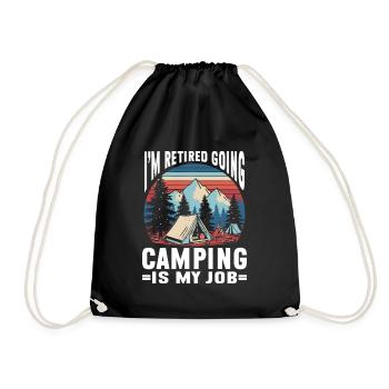 Camping Campfire Camper - Turnbeutel - Schwarz - Vorne