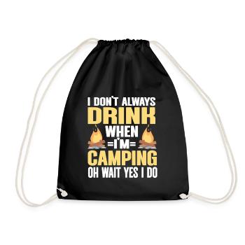 Camping Campfire Camper - Turnbeutel - Schwarz - Vorne