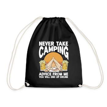 Camping Campfire Camper - Turnbeutel - Schwarz - Vorne