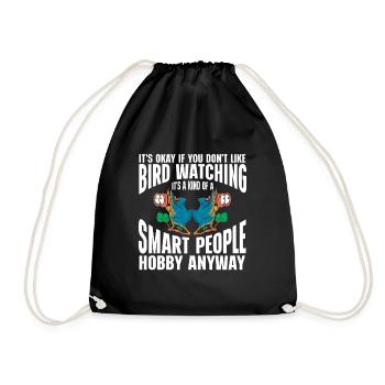 Bird Watching Cute Bird Lover - Drawstring Bag - black - Front