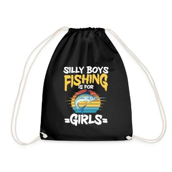 Fishing Design Fish Lover Fisherman - Turnbeutel - Schwarz - Vorne