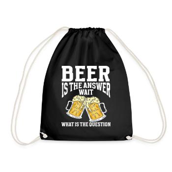 Funny Beer Brewing - Turnbeutel - Schwarz - Vorne