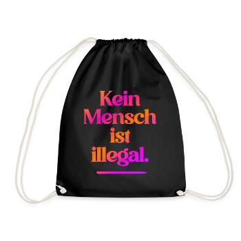 PERSONNE N’EST ILLÉGAL - L’Original - Sac de sport léger - noir - Devant
