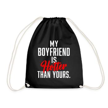 Mon copain est plus chaud que le tien. - Sac de sport léger - noir - Devant