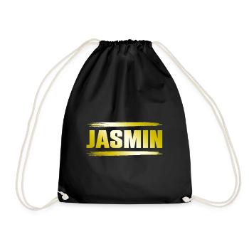 Jasmine - Drawstring Bag - black - Front