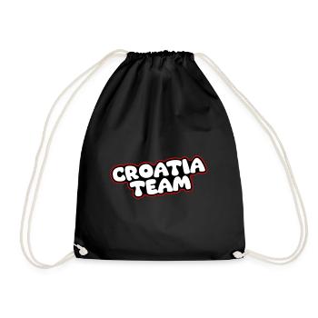 Croatia Team - Drawstring Bag - black - Front