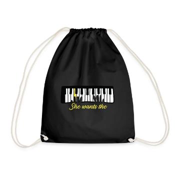 Piano Piano Electric Piano Piano Standing Piano - Drawstring Bag - black - Front
