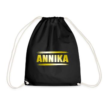 Annika - Turnbeutel - Schwarz - Vorne
