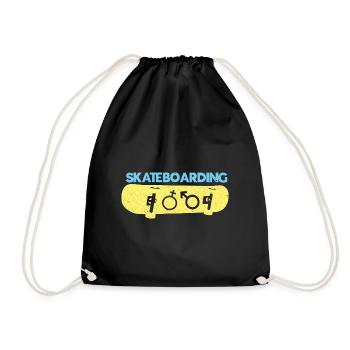 Skateboard Skateboard Skate Skater Skateboard - Sac de sport léger - noir - Devant