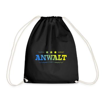 Anwalt Beruf - Turnbeutel - Schwarz - Vorne