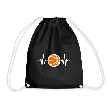 Basketball is Life Basketball Basketball Sport - Drawstring Bag - black - Front