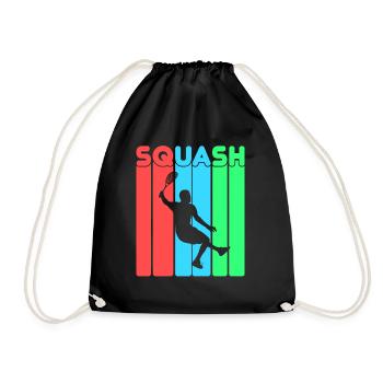 Squash - Turnbeutel - Schwarz - Vorne