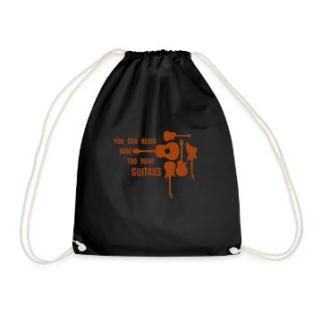 You Can Never Have Too Many Guitars Guitar - Drawstring Bag - black - Front
