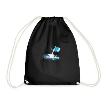 Galaxy Milk Milkyway Outer Space - Drawstring Bag - black - Front