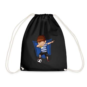 Football Dab Uruguay Uruguayan Footballer Dabbing - Drawstring Bag - black - Front