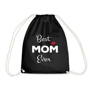 Mother's Day Gift Gift Idea Best Mother Mom - Drawstring Bag - black - Front