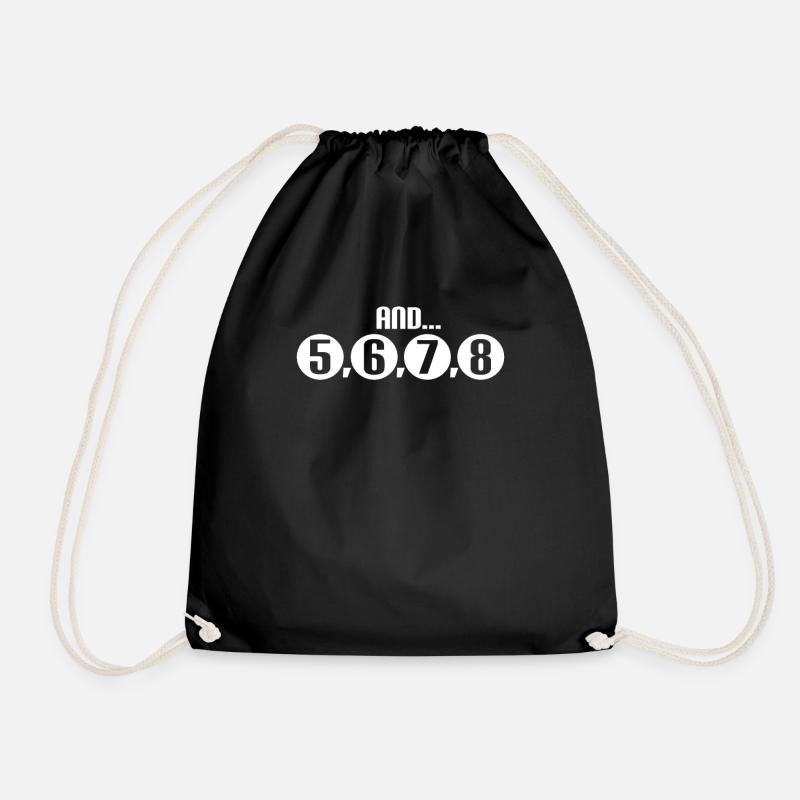 And 5 6 7 8 - Drawstring Bag - black