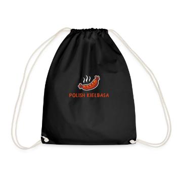 Saucisse polonaise pour Pologne Polska - Sac de sport léger - noir - Devant