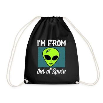 ALIEN UFO I´M FROM OUT OF SPACE - Turnbeutel - Schwarz - Vorne