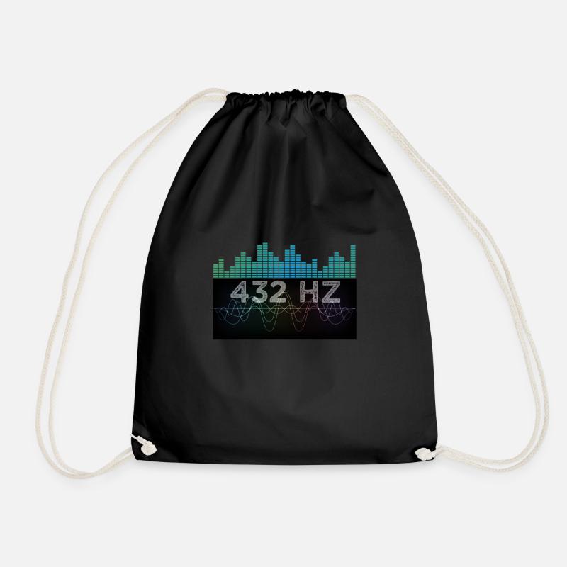 Solfeggio 432 HZ Sound Frequency Spiritual - Drawstring Bag - black