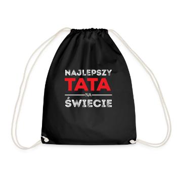 Najlepszy Tata na Swiecie polnischer Vater Papa - Turnbeutel - Schwarz - Vorne