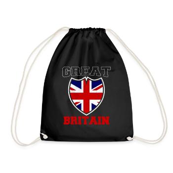 England Großbritannien - Turnbeutel - Schwarz - Vorne
