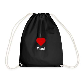 I love Yeast | Present for Pharma Scientists - Drawstring Bag - black - Front