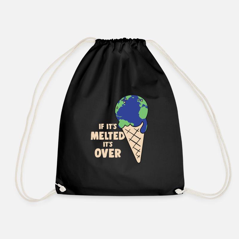 Umweltschutz Klimaschutz Erde Klimawandel Geschenk - Turnbeutel - Schwarz