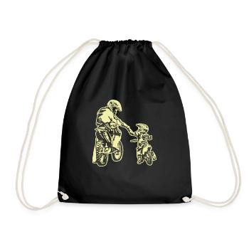 Papa Papa Moto Cadeau de motocross pour la fête des pères - Sac de sport léger - noir - Devant